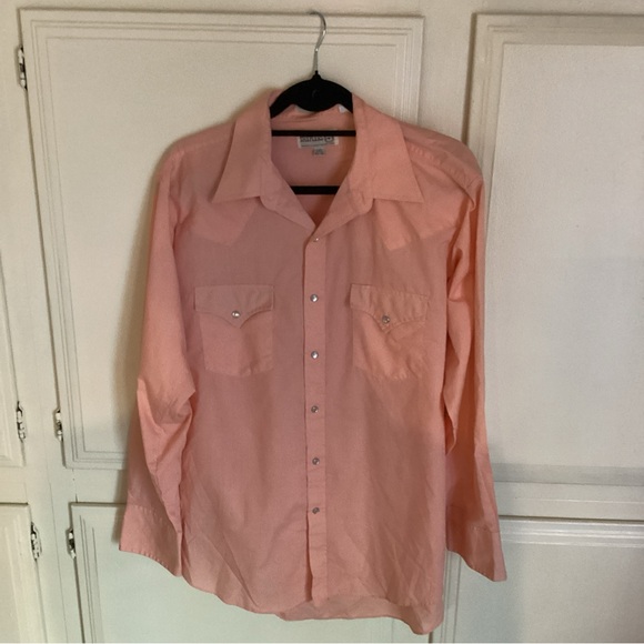 SHEPLERS Other - VTG Sheplers Pink Pearl Snap Western Rancher Rodeo Cowboy Shirt Men 16 1/2 / 34
